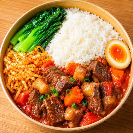 🍅Tomato Stewed Beef Brisket Rice 西红柿牛腩饭